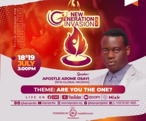NEW GENERATION INVASION 2020 EDITION WITH APOSTLE AROME OSAYI