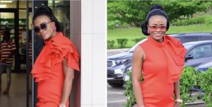 Diana Asamoah’s Outfit and pose sparks reactions on Facebook.