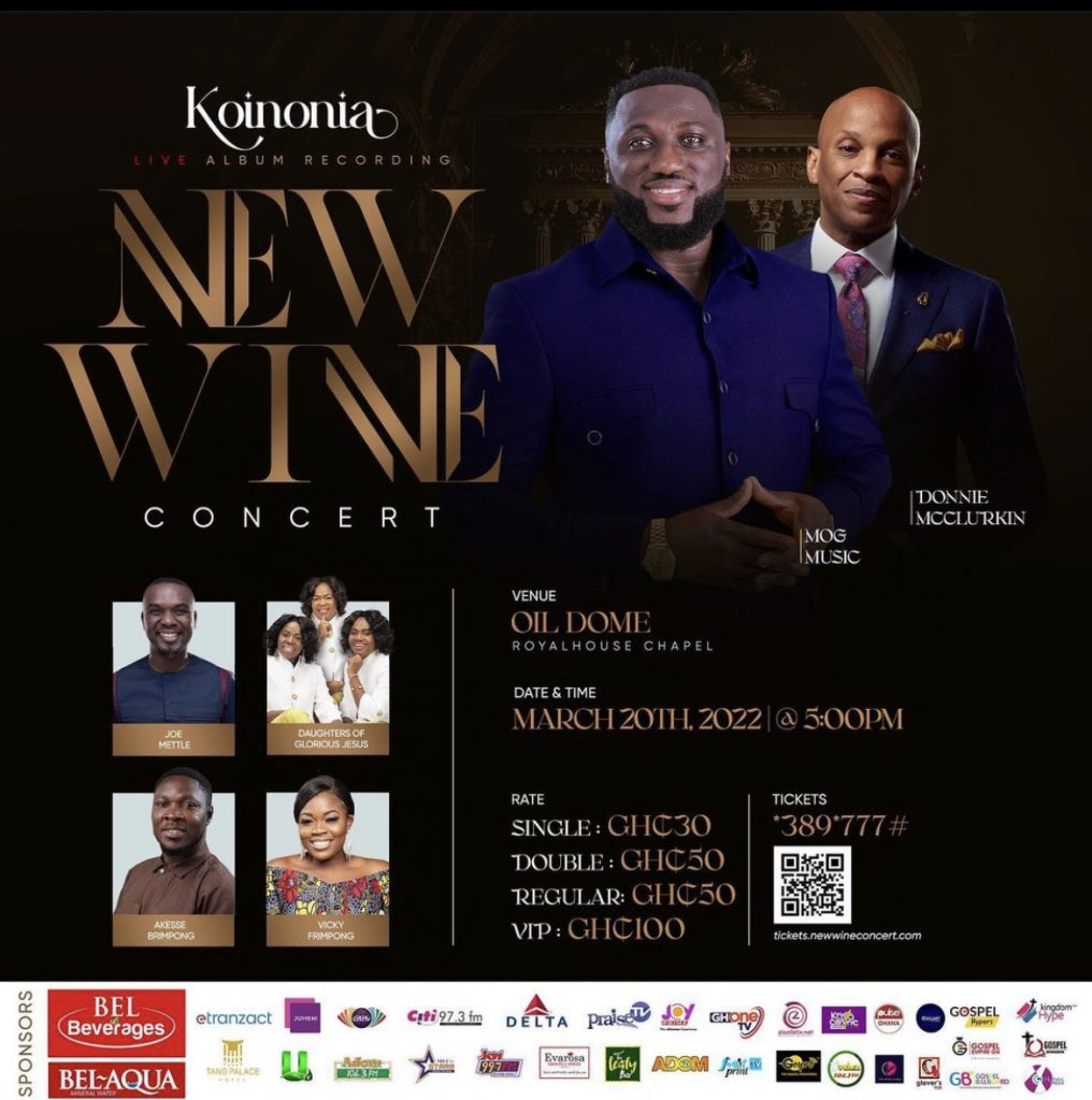 MOGMUSIC SET TO HOST DONNIE MCCLURKIN LIVE IN GHANA FOR NEW WINE CONCERT 7TH EDITION
