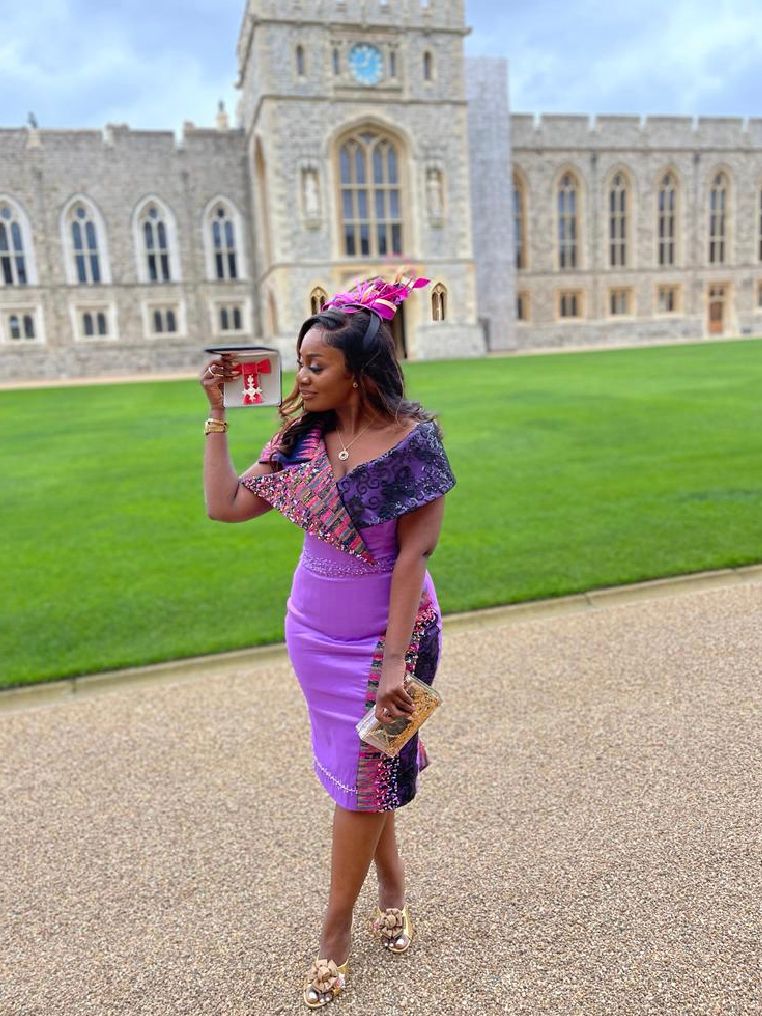 LORRAINE WRIGHT OFFICIALLY RECEIVES MOST EXCELLENT ORDER OF THE BRITISH EMPIRE (MBE) FROM THE QUEEN OF ENGLAND
