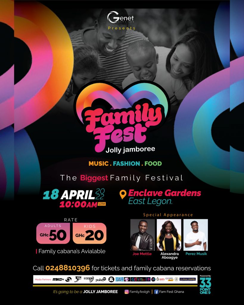 Joe Mettle, Celestine Donkor, Akesse, Perez Musik & Alexandrah to thrill patrons at Family Fest.