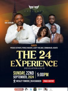 The 24 Experience: Minister Oki Sekum to Lead Live Worship Recording in Accra