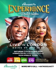 Diana Hamilton Set to Host AKWANTUPA EXPERIENCE 10th Anniversary in London